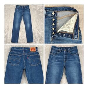 Levi's Jeans Womens 26 (Fits 27.5x29.5) 501 Original Fit Straight Leg High Rise